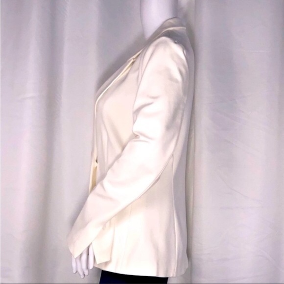 L’Agence Cream Double Breasted & 2 Button Blazer Jacket Split Back & Sleeves SzM - Picture 4 of 13